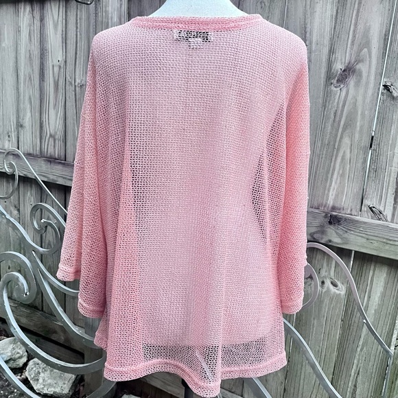 Simply Noelle Peach Mesh Top for Ladies; Size Large/XL - Picture 3 of 10